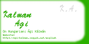 kalman agi business card
