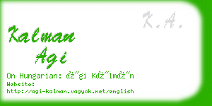 kalman agi business card